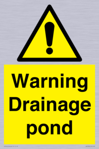 Warning Drainage pond